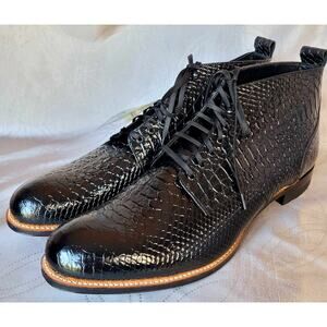 NEW Size 14 D Stacy Adams Leather Anaconda Men's High Top Leather Boots / Shoes